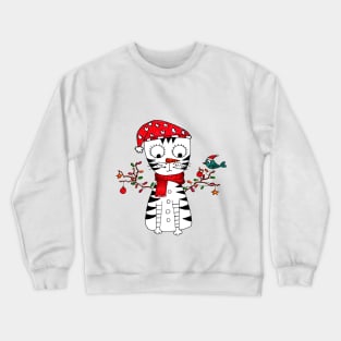 Yuna Cat | The Jolly Christmas Snow Feline Crewneck Sweatshirt